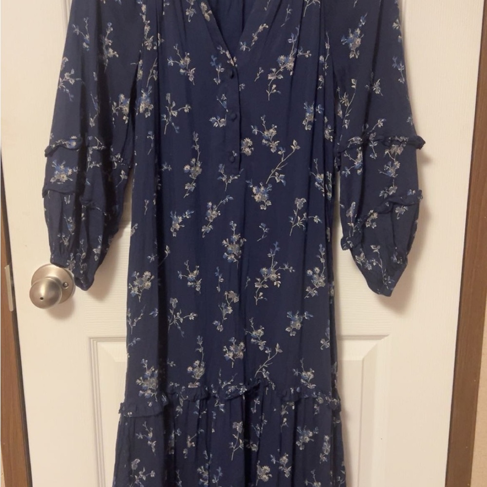 Floral Navy Blue Dress